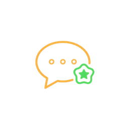 Chat bubble with template badge