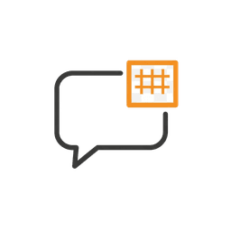 Chat bubble with template badge